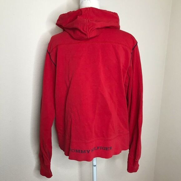 Tommy Hilfiger red zip up hoodie - Picture 8 of 8